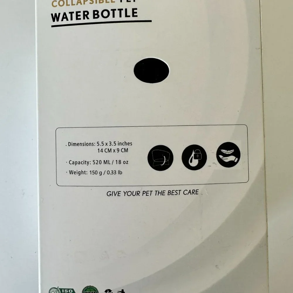 Collapsible Pet Water Bottle 18 oz. - New in Box (Damaged Box)